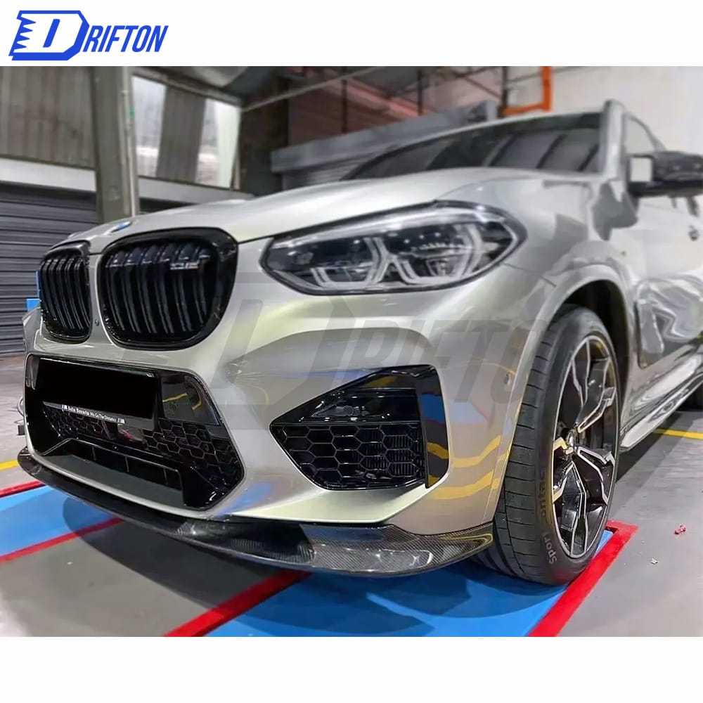 3D Style Carbon Fiber Front Lip For BMW F97 X3M F98 X4M 2019-2021