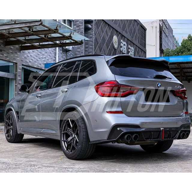 Karbel Style Dry Carbon Fiber LED Brake Light Rear Diffuser For BMW F97 X3M 2019-2021