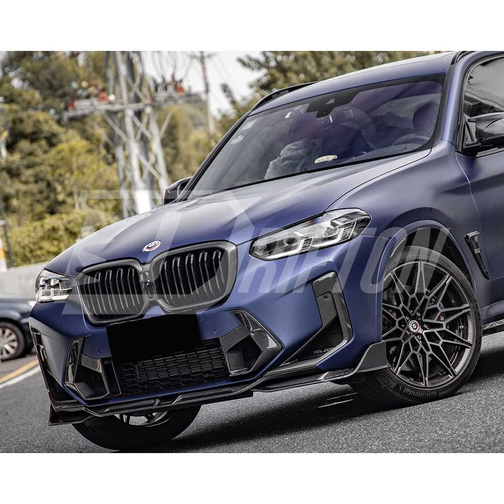 SQ Style Dry Carbon Fiber Front Lip For BMW F97 X3M F98 X4M LCI 2022-2024