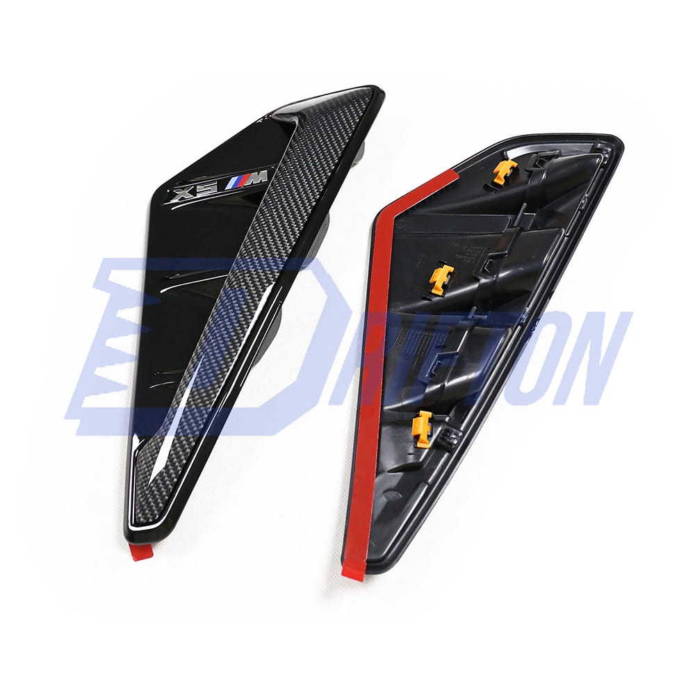 Carbon Fiber Fender Vent Cover Trims For BMW F95 X5M 2019-2023