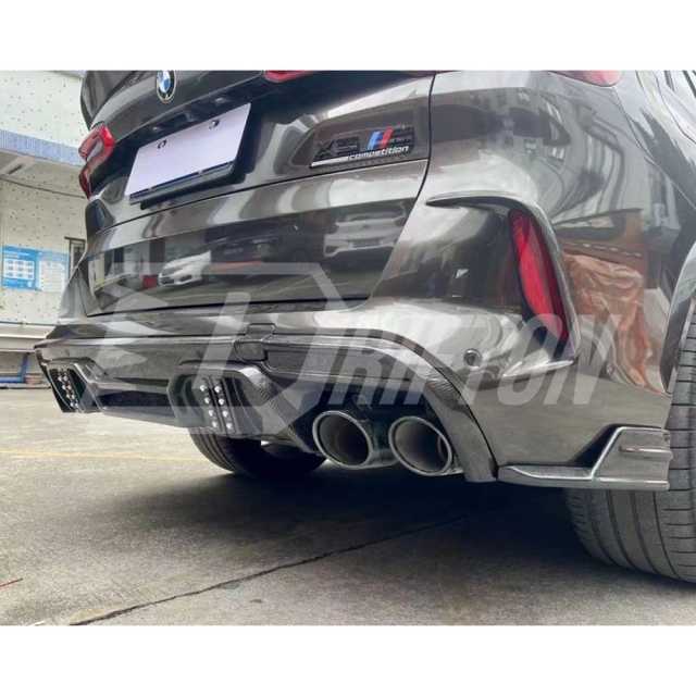 LD Style Carbon Fiber Rear Diffuser For BMW F95 X5M 2019-2023