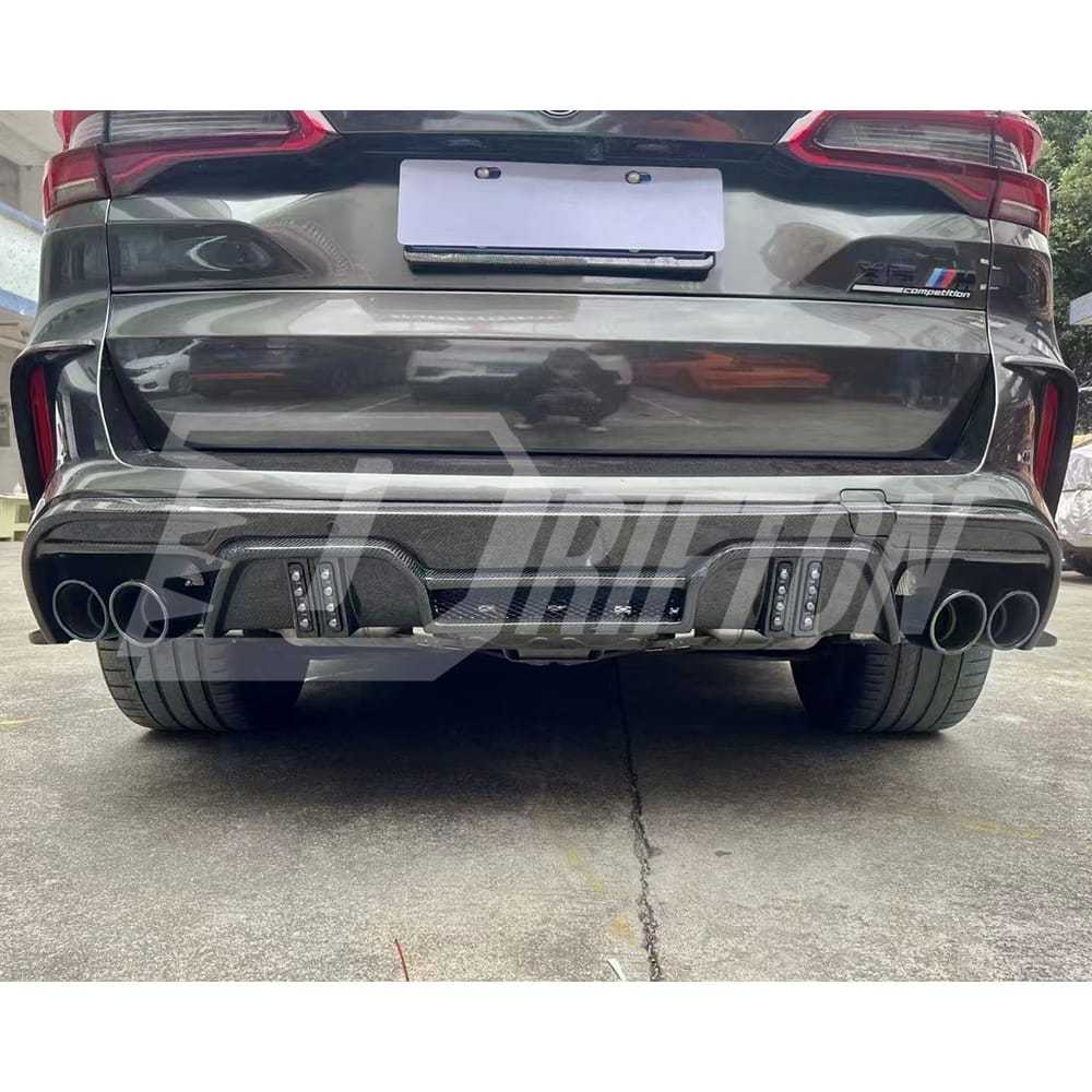 LD Style Carbon Fiber Rear Diffuser For BMW F95 X5M 2019-2023