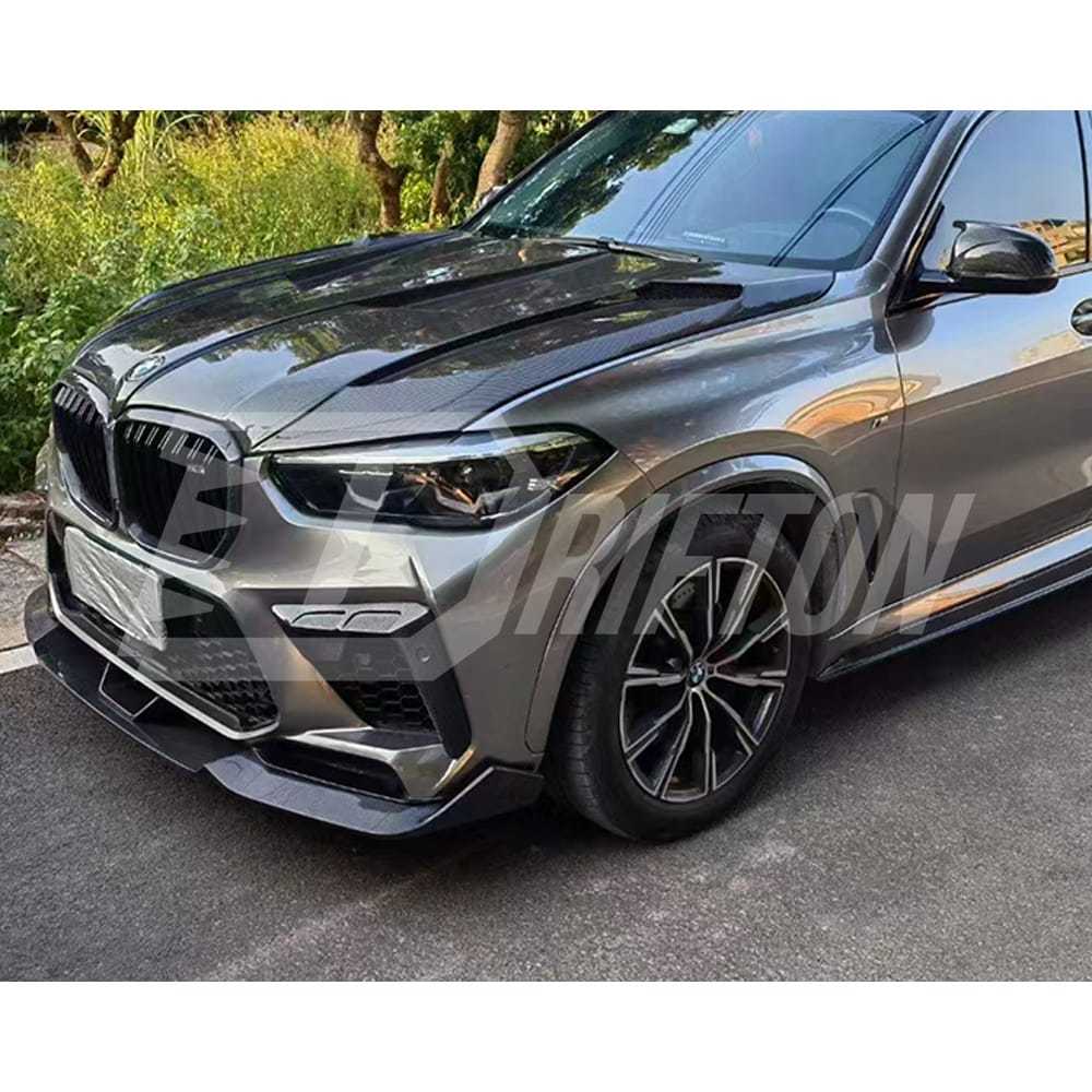 LD Style Carbon Fiber Front Bumper Vent Cover Trims For BMW F95 X5M 2019-2023