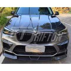 LD Style Carbon Fiber Front Bumper Vent Cover Trims For BMW F95 X5M 2019-2023