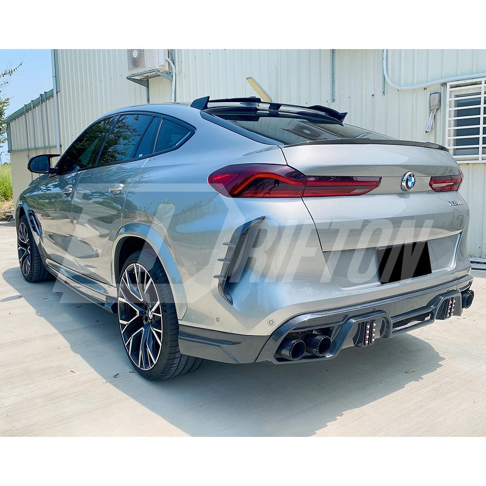 LD Style Carbon Fiber Roof Spoiler For BMW F96 X6M 2019-2023
