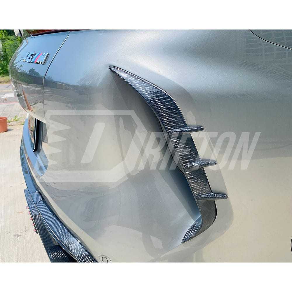 LD Style Carbon Fiber Rear Bumper Canards For BMW F96 X6M 2019-2023