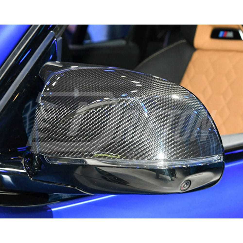 Dry Carbon Fiber Replacement Side Mirror Cover For BMW F96 X6M 2019-2023