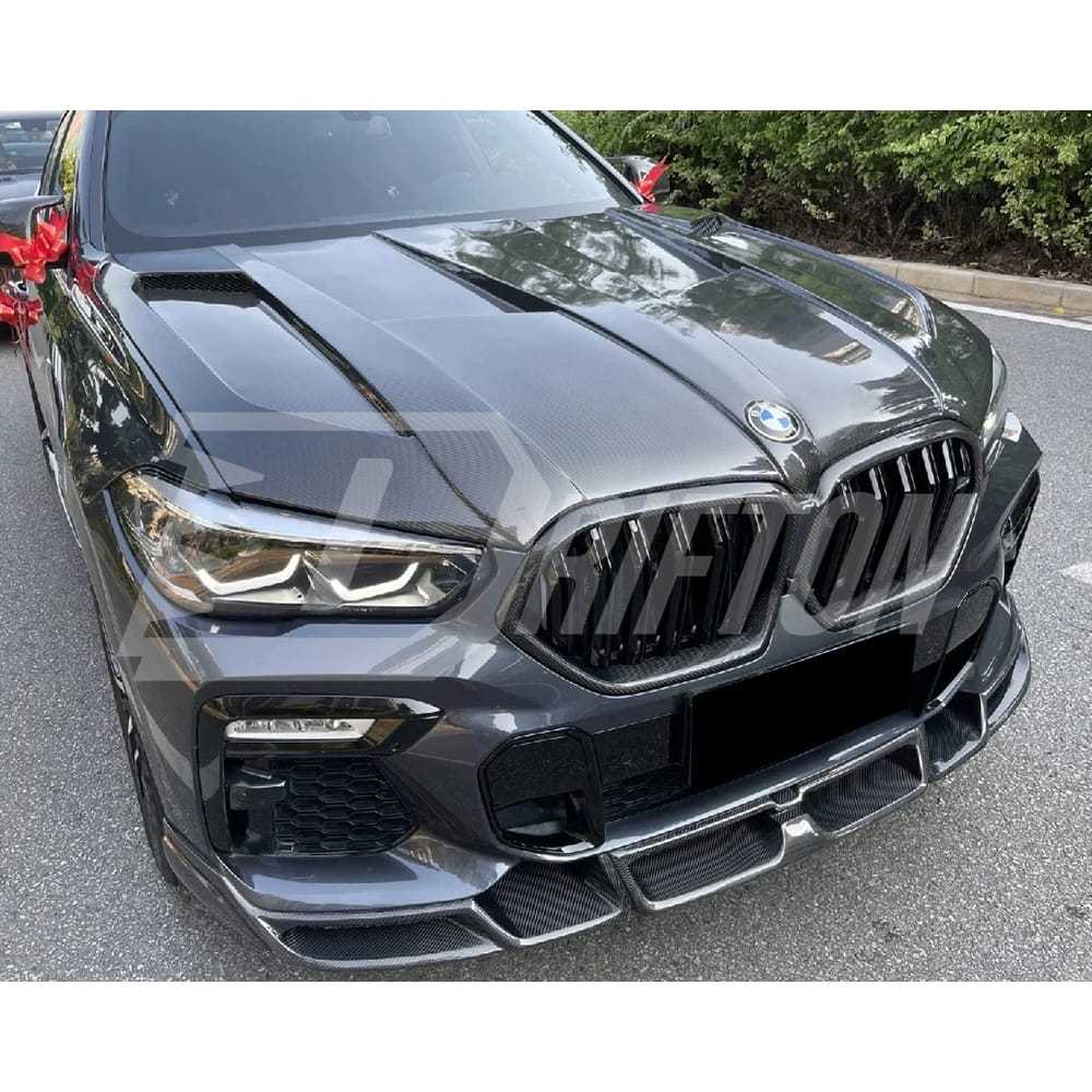 LD Style Carbon Fiber Front Grille For BMW X6 G06 2019-2023