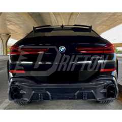 LD Style Carbon Fiber Roof Spoiler For BMW X6 G06 2019-2023