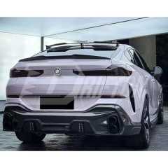 LD Style Carbon Fiber Trunk Spoiler Rear Wing For BMW X6 G06 2019-2023