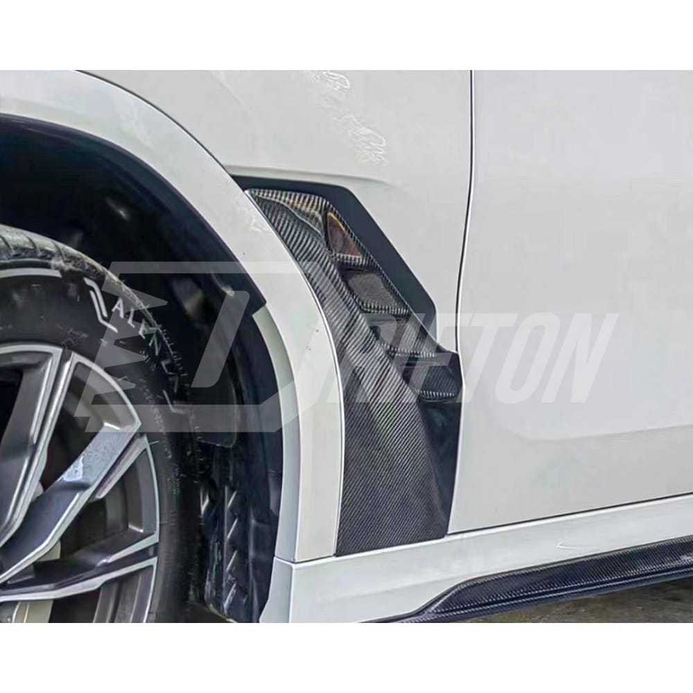 LD Style Carbon Fiber Fender Vent Cover Trim For BMW X6 G06 2019-2023