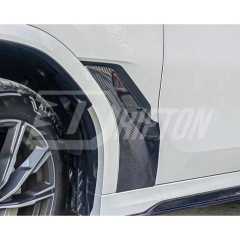 LD Style Carbon Fiber Fender Vent Cover Trim For BMW X6 G06 2019-2023