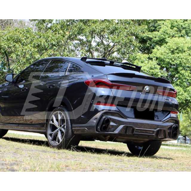 LD Style Carbon Fiber Trunk Spoiler Rear Wing For BMW X6 G06 2019-2023