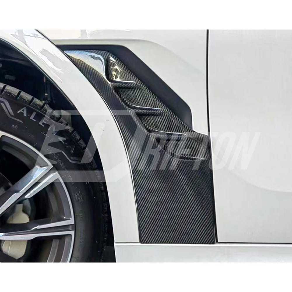LD Style Carbon Fiber Fender Vent Cover Trim For BMW X6 G06 2019-2023