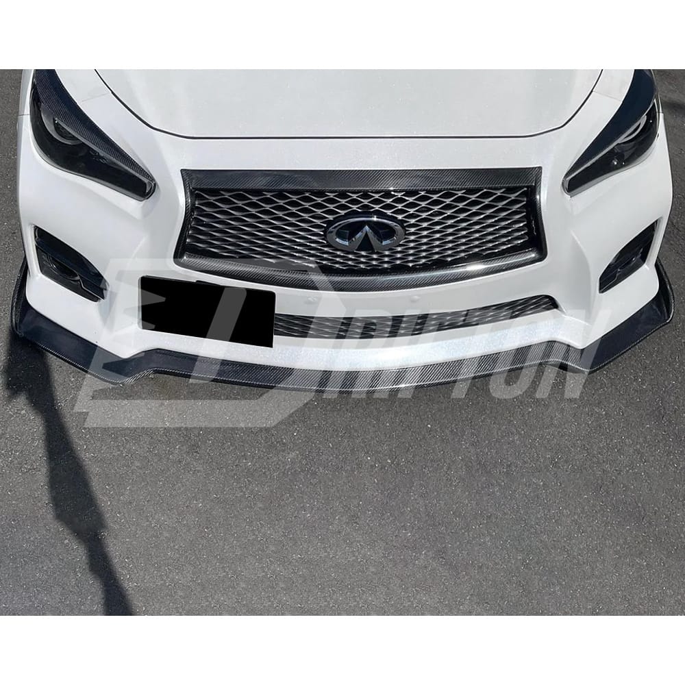 A Style Carbon Fiber Front Lip For INFINITI Q50 2013-2024