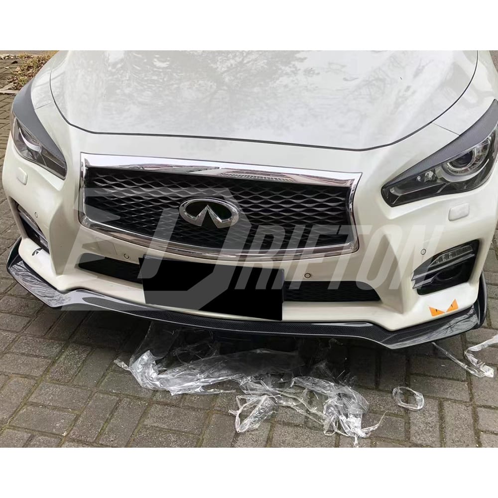 A Style Carbon Fiber Front Lip For INFINITI Q50 2013-2024
