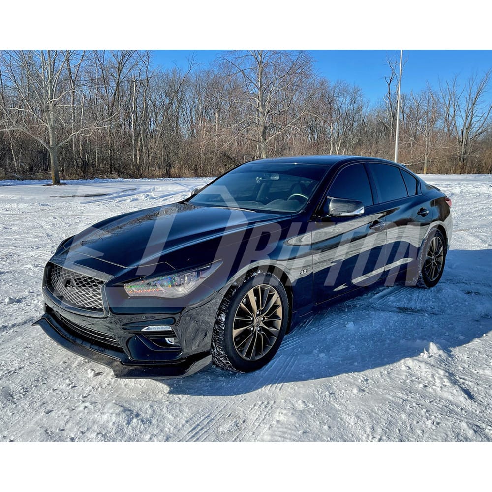 A Style Carbon Fiber Front Lip For INFINITI Q50 2013-2024