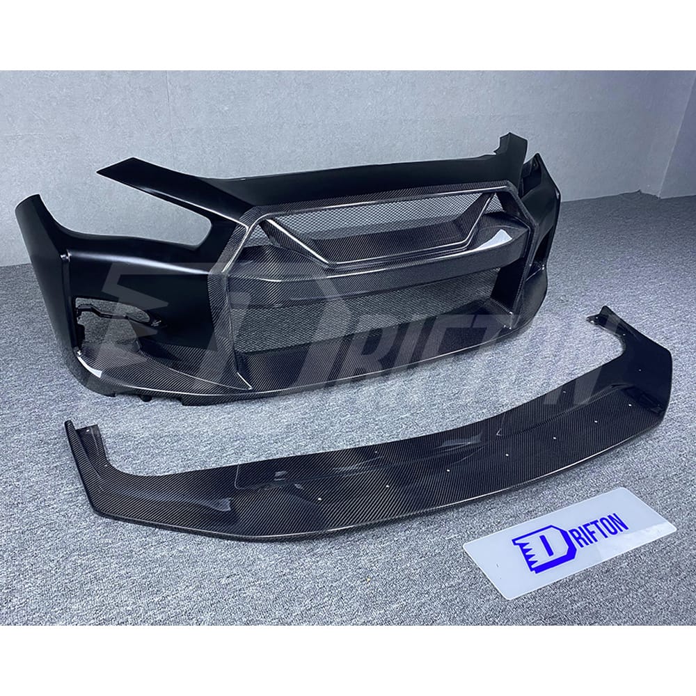 LB Style Partial Carbon Fiber Front Bumper For INFINITI Q50 2013-2017