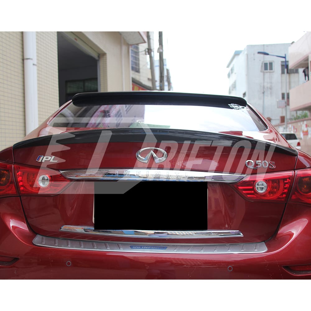 US Style Carbon Fiber Rear Spoiler Trunk Wing For INFINITI Q50 2013-2024
