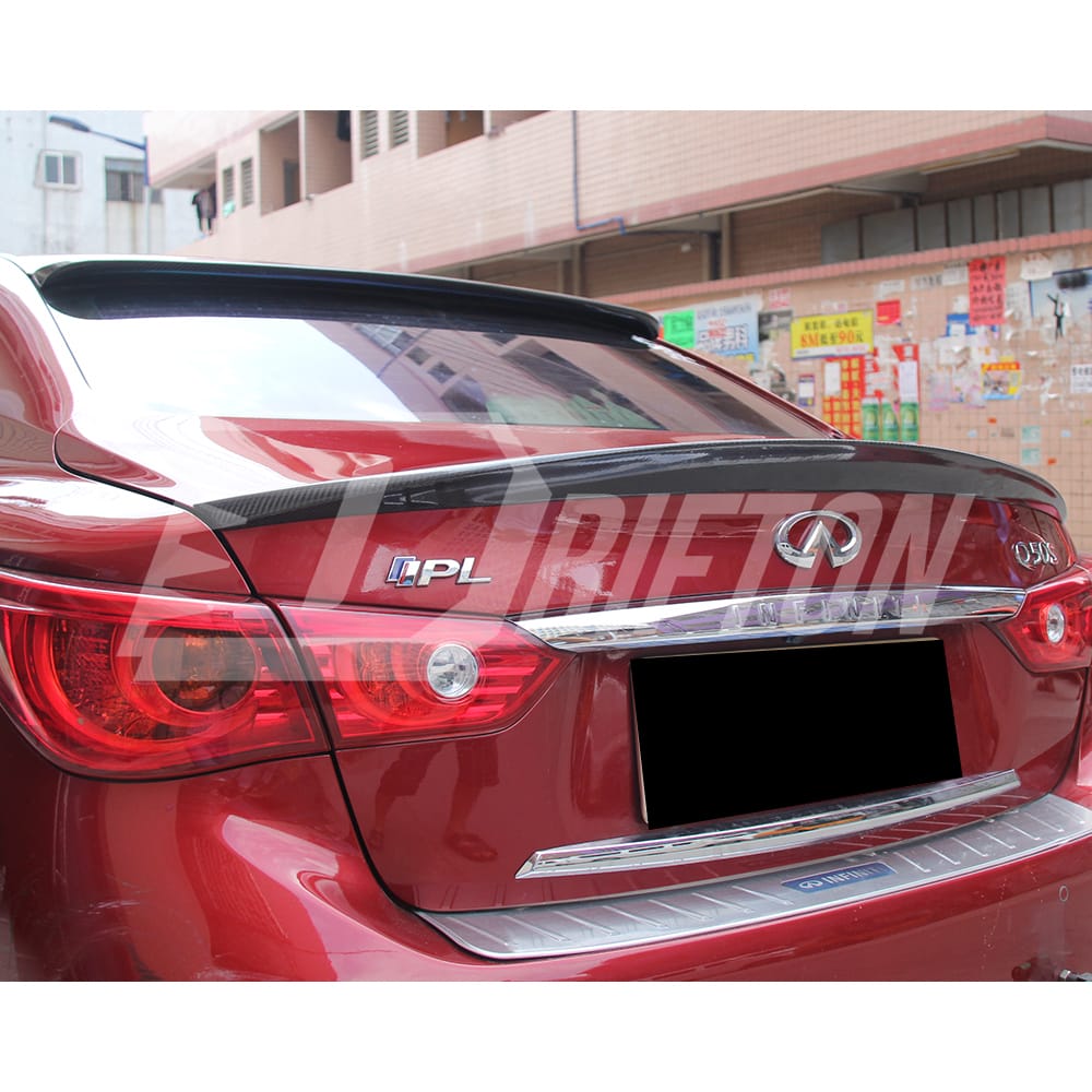 US Style Carbon Fiber Rear Spoiler Trunk Wing For INFINITI Q50 2013-2024