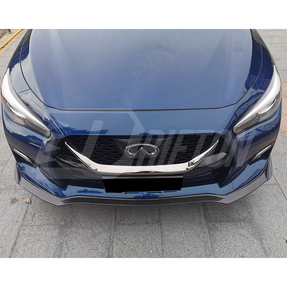 Varis Style Carbon Fiber Front Lip For INFINITI Q50 400R