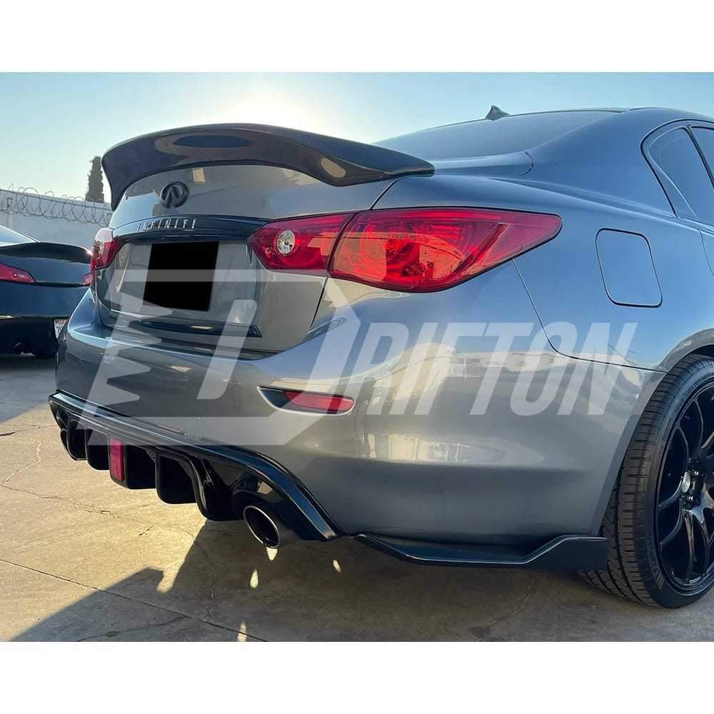 ASPEC Style Carbon Fiber Trunk Spoiler Rear Spoiler For Infiniti Q50 Q50S 2013-2024