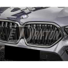 Double Slat Style Carbon Fiber Front Grill For BMW X6 G06 2019-2023