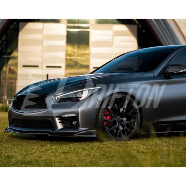 A Style Carbon Fiber Front Lip For INFINITI Q50 2018-2024