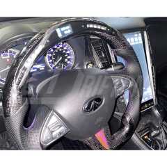 Drifton V2 Style Custom Made LED Display Carbon Fiber Steering Wheel For Infiniti Q50 Q50S 2013-2017