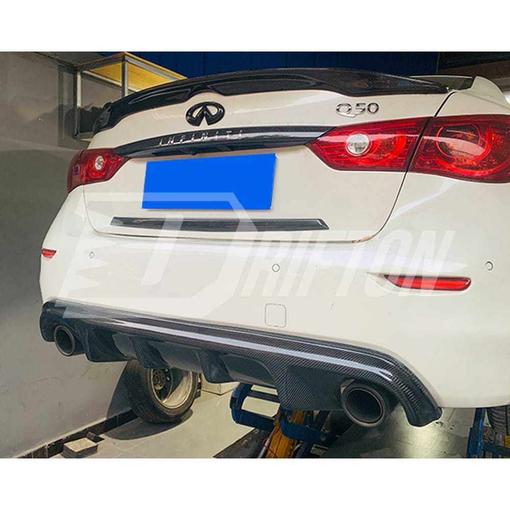 Access Evolution Style Rear Carbon Fiber Diffuser For INFINITI Q50 2013-2017