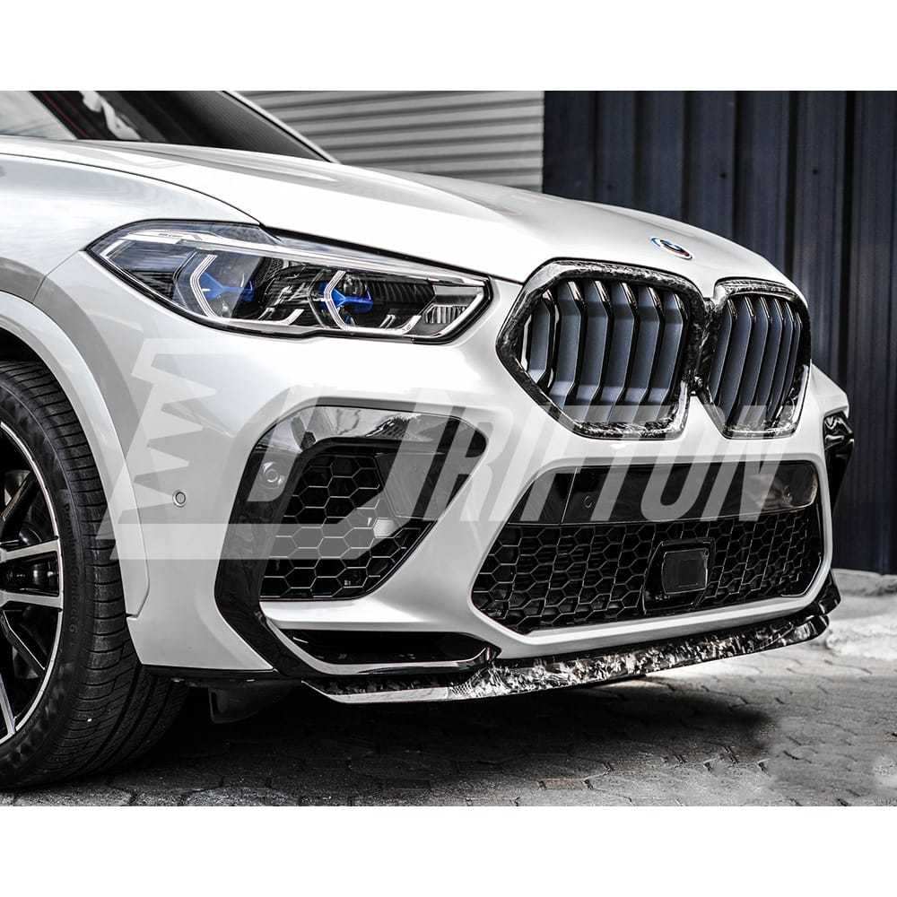 Single Slat Style Carbon Fiber Front Grill For BMW X6 G06 2019-2023