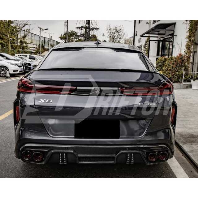 M Style Carbon Fiber Rear Spoiler Trunk Wing For BMW X6 G06 2019-2023