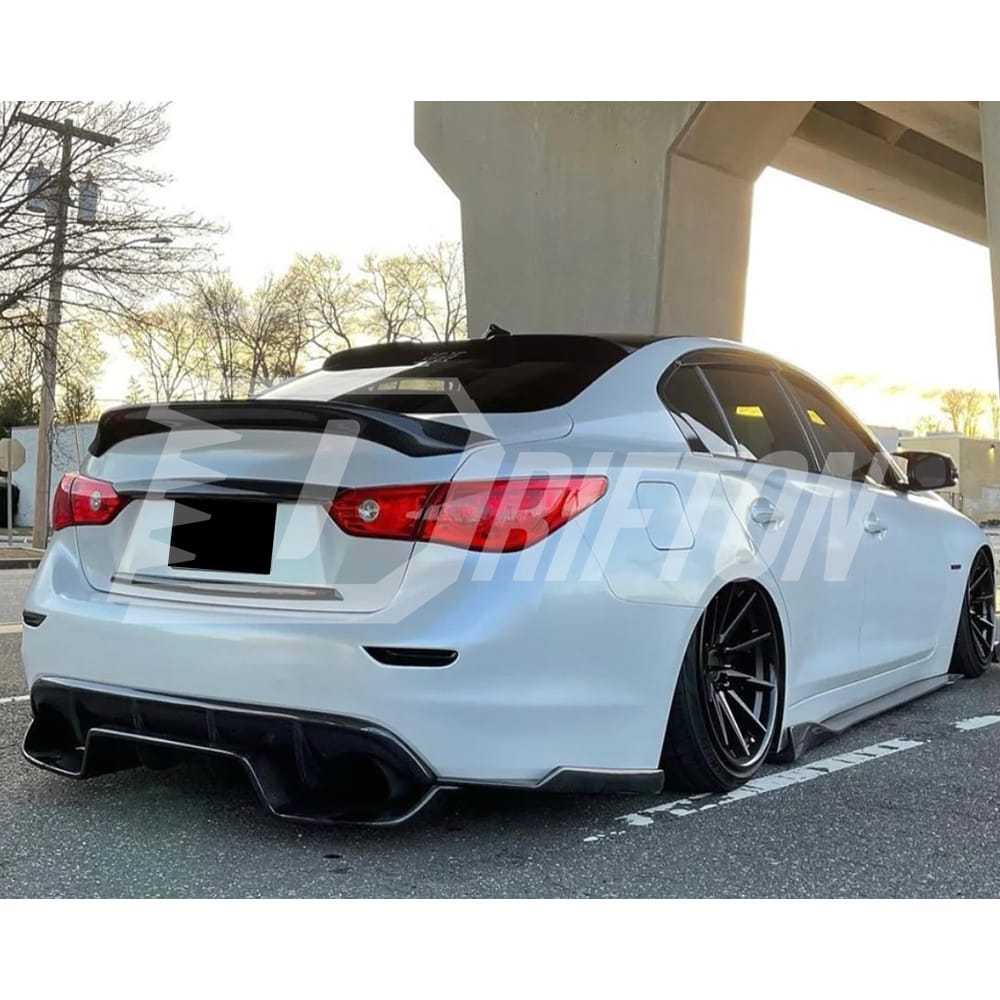 ASPEC Style Carbon Fiber Trunk Spoiler Rear Spoiler For Infiniti Q50 Q50S 2013-2024