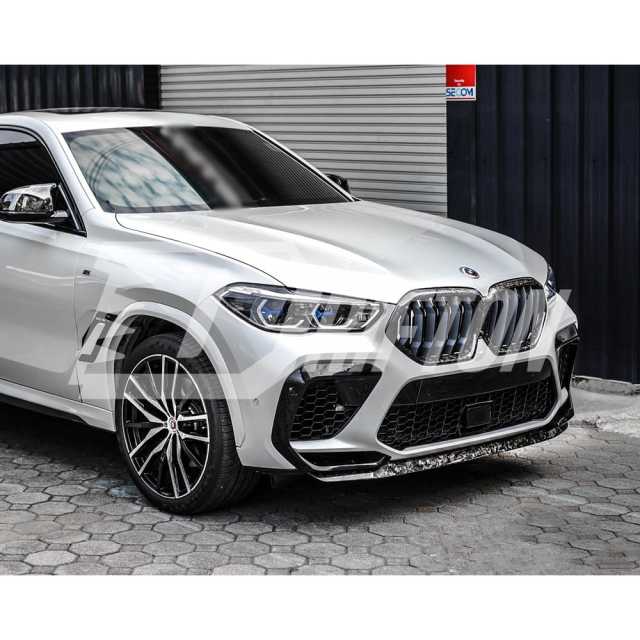 Single Slat Style Carbon Fiber Front Grill For BMW X6 G06 2019-2023