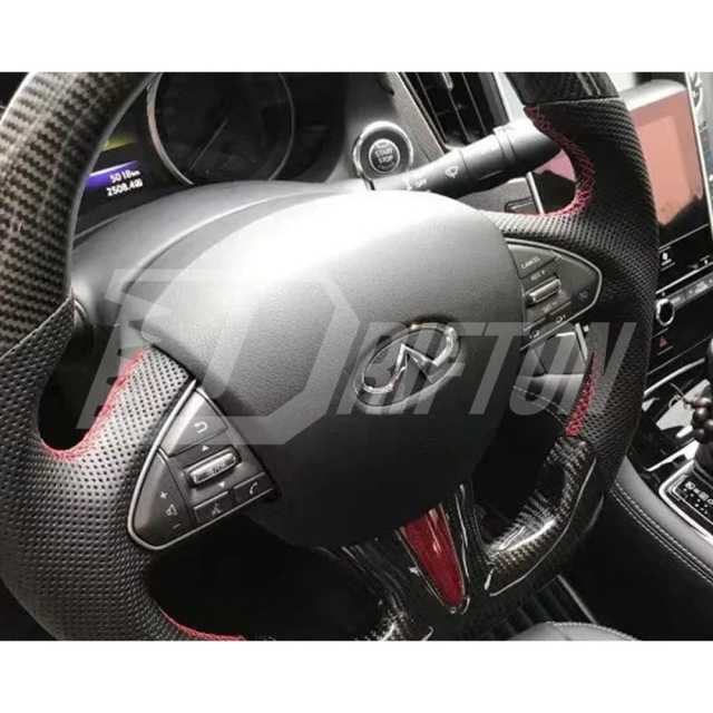 Drifton V1 Style Custom Made Carbon Fiber Steering Wheel For Infiniti Q50 Q50S 2013-2017