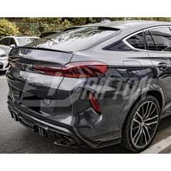 M Style Carbon Fiber Rear Spoiler Trunk Wing For BMW X6 G06 2019-2023