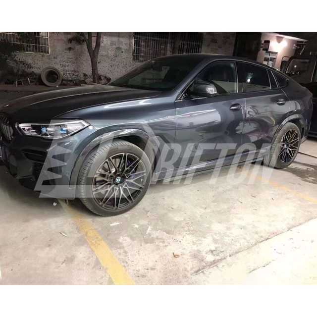 Carbon Fiber Wide Fender Wheel Flare Trim For BMW X6 G06 2019-2023