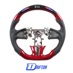 Drifton V2 Style Custom Made LED Display Carbon Fiber Steering Wheel For Infiniti Q50 Q50S 2013-2017