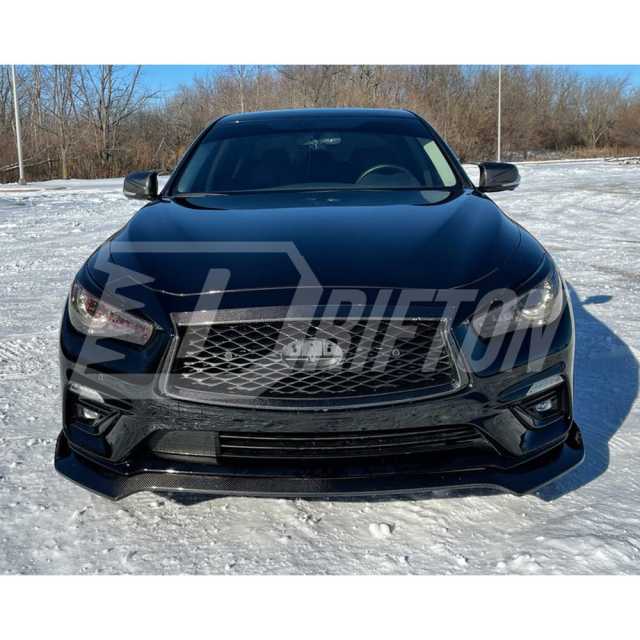 A Style Carbon Fiber Front Lip For INFINITI Q50 2018-2024