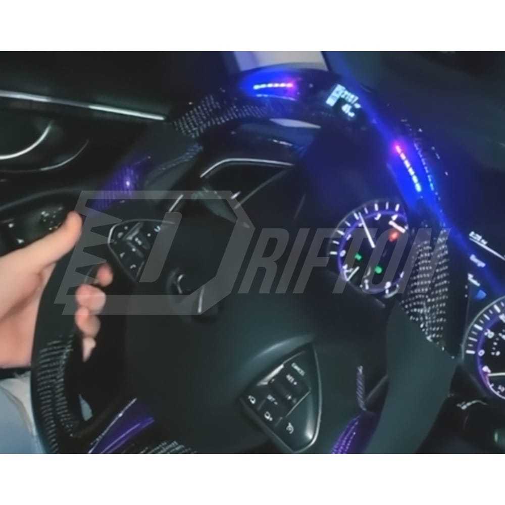 Drifton V2 Style Custom Made LED Display Carbon Fiber Steering Wheel For Infiniti Q50 Q50S 2013-2017