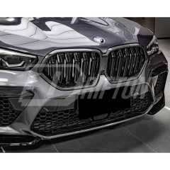 Double Slat Style Carbon Fiber Front Grill For BMW X6 G06 2019-2023