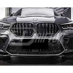 Double Slat Style Carbon Fiber Front Grill For BMW X6 G06 2019-2023
