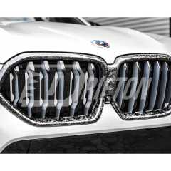 Single Slat Style Carbon Fiber Front Grill For BMW X6 G06 2019-2023