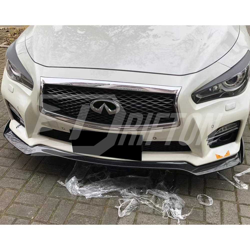 A Style Carbon Fiber Front Lip For INFINITI Q50 2018-2024