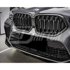 Double Slat Style Carbon Fiber Front Grill For BMW X6 G06 2019-2023