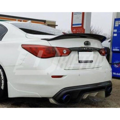 CT1 Style Carbon Fiber Trunk Spoiler Rear Wing For Infiniti Q50 Q50S 2013-2024