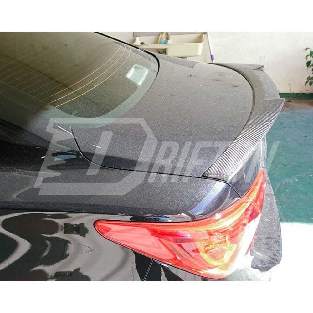 M4 Style Carbon Fiber Rear Spoiler Trunk Wing For INFINITI Q50 2013-2024