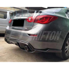Carbon Fiber Rear Bumper Side Splitter For INFINITI Q50 2013-2024
