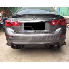 Carbon Fiber Rear Bumper Side Splitter For INFINITI Q50 2013-2024