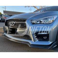 Dry Carbon Fiber Front Grill Cover For INFINITI Q50 2013-2024